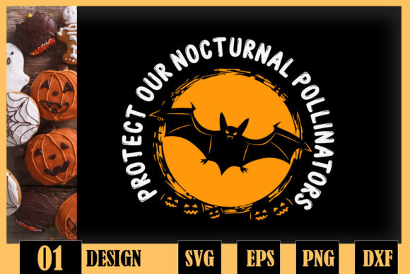 Protect Our Nocturnal Polalinators Bat Graphics for Crafts