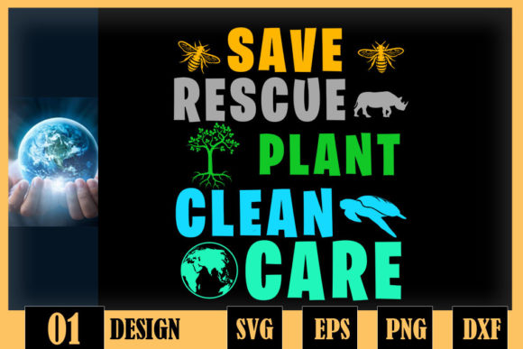 Save Bees Rescue Animals Clean Graphics for Crafts