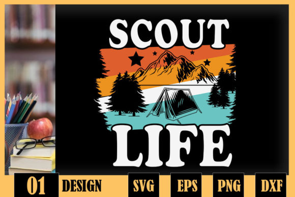 Scout Life Camping Firewood Campfire Graphics for Crafts